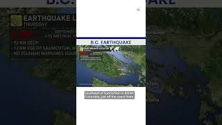 Magnitude 40 earthquake hits off coast of Victoria shaking felt in Vancouver  earthquake shorts [upl. by Squier]