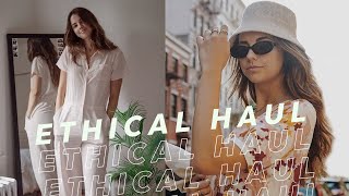 Sustainable Summer Clothing Haul amp Try On  Sezane Paloma Wool [upl. by Rekab41]