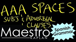 Subjunctive Using Adverbial Clauses AAA SPACES in Spanish [upl. by Tailor248]