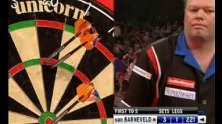 Raymond van Barneveld vs Jelle Klaasen Part 5 2009 PDC World Championships Quarter Finals [upl. by Asseral]