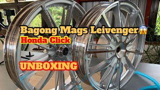 Honda Click 150i  Leivenger Mags Unboxing  Silver Cp  DIY [upl. by Lrub]