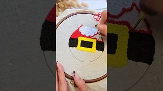 Here comes Santa christmas merrychristmas xmas punchneedle coloring [upl. by Cointon]