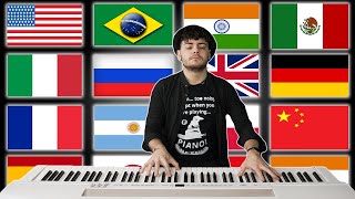 1 PIANO  15 NATIONAL ANTHEMS [upl. by Epillihp]