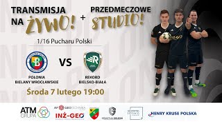 116 Futsalowego Pucharu Polski Polonia Bielany Wrocławskie  Rekord Bielsko Biała  Studio [upl. by Steinberg]