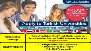 Turkey Burslari Scholarship 20232024  Turkey Government Scholarship 2024 StepbyStep Process [upl. by Aguie]