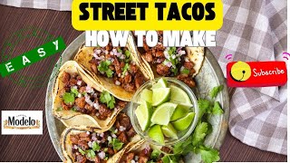 Delicious Street Tacos  Taqueria Style Tacos De Bistec Mexican Style carne Asada Recipe [upl. by Bik]