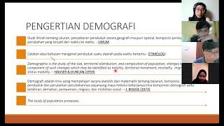 Pengertian demografi ruang lingkup dan perbedaan demografi dengan ilmu kependudukan [upl. by Vallery]