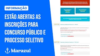 Estão abertas as inscrições para concurso público e processo seletivo [upl. by Noirod]