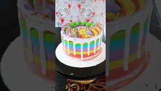 Full tutorial❤️on making Rainbow cakedesignyt YouTubetrending videoYouTubeshortvideo [upl. by Mercer592]