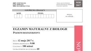 Matura biologia  maj 2017  nowa podstawa  CKE [upl. by Egief649]