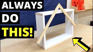 ALWAYS Do This To Your CARPENTRY  WOODWORKING Projects How to SQUARE UP CabinetsFloorsWalls [upl. by Nerot28]