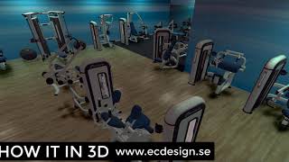 Custom gym design  3D floor plan software [upl. by Elyk]