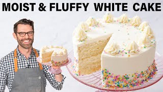 EASY White Cake Recipe [upl. by Noitsirhc]