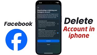 How To Delete Facebook Account In Iphone 2024 [upl. by Mcdade]