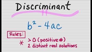 Discriminant [upl. by Samul738]