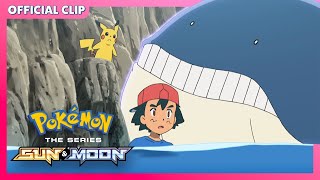 Wailmer is stuck  Pokémon the Series Sun amp Moon  Official Clip [upl. by Ollecram]