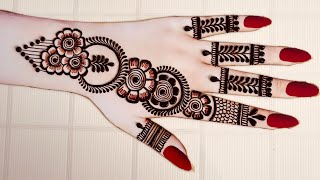 Simple mehndi design backhand  Mehandi ka design  Mehandi design  Mehndi design  মেহেদী ডিজাইন [upl. by Citron]