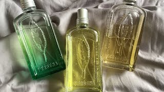 L’Occitane Verveine  Agrumes amp Frisson flankers  quick review of Mums perfumes from my hometown [upl. by Aicilegna]