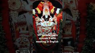 Sri Venkateswara stotram 9 with meaning in English [upl. by Assyli659]