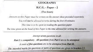 ICSE Geography 2017 Solved QP Part II [upl. by Moreen]