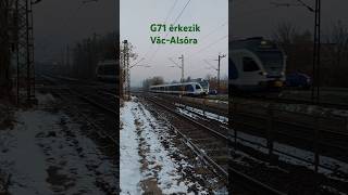 A 119es FLIRT érkezik VácAlsóra Vácról mint G71 máv flirt stadler vasút hó tél train bahn [upl. by Quick]