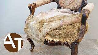 150 year old chair restoration with AMAZING result [upl. by Ahen]