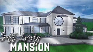 Soft Luxury Mansion EXTERIOR  Layouts  1919K  Bloxburg  MM [upl. by Meras202]