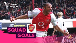 Amazing Arsenal Goals  Henry Bergkamp Aubameyang  Squad Goals [upl. by Jacobsen]