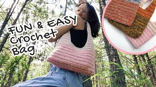 EASY Crochet Bag  Indepth Tutorial for Beginners [upl. by Adniled980]