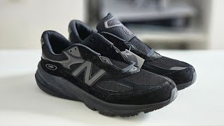 New Balance 990v6 Triple Black U990BB6 unboxing [upl. by Ytirahs]