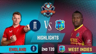 2nd T20  West Indies VS England  England Tour of West Indies 2024  HIGHLIGHTS [upl. by Farland]