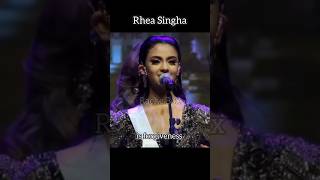 Miss Universe India 2024 Rhea Singha answering Miss Teen Universe 2023 QampA [upl. by Elades782]