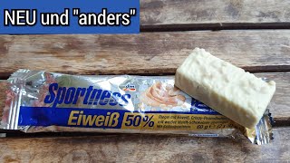 DM Sportness 50  Proteinriegel White Chocolate Peanutbutter  neues Format  FoodLoaf [upl. by Turner]