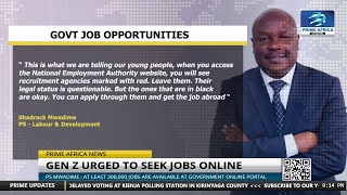 The Government now wants Gen Z youth and general Public to seek jobs Online  Prime Africa [upl. by Odlaw]