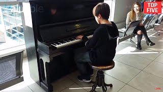 Top 5 Piano Airport Amazing and Beautiful Performances [upl. by Isyak235]