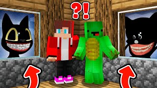 Why CARTOON CAT TAPES vs CARTOON CATEXE chasing JJ and Mikey in minecraft  Challenge from Maizen [upl. by Winther]