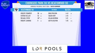 Chirnside Park 1XI v Heathwood 1XI [upl. by Eleonore516]