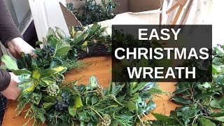 EASY Christmas Wreath  How To Make A Christmas Wreath [upl. by Hayila454]