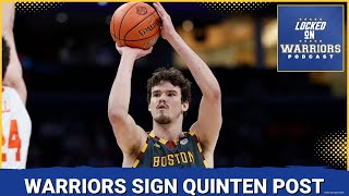 Golden State Warriors Sign Quinten Post On Two Way Deal  Warriors Podcast [upl. by Enawyd]