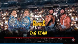 Fabulous Rougeaus vs The Bushwhackers Royal Rumble WWE 2K23 [upl. by Lenci]