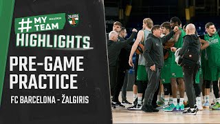 Žalgiris Kaunas vs FC Barcelona pregame meet up amp practice [upl. by Nimzzaj861]