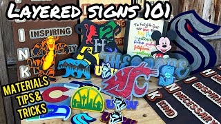 How to Make Layered Signs Tips amp Ideas for Small Business amp Hobbyists Laser Cutter Possibilities [upl. by Ael]