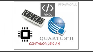 Contador de 0 a 9 en VHDL Software QuartusCyclone IV [upl. by Joel]