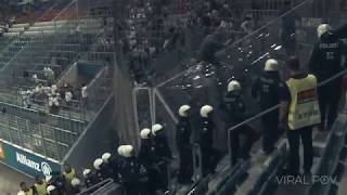 Slovan Bratislava Hooligans Fighting With Austrian Police [upl. by Sokil]