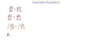 Differential Equations Separation of Variables Example 2 [upl. by Wilburt]