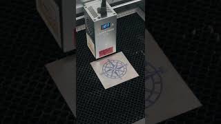 Engraving a Compass on Titaniumlaserengraving TitaniumEngravinglasertree [upl. by Enimsay]