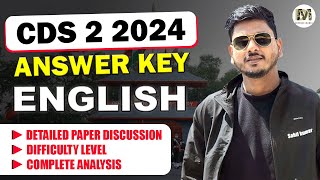 CDS 2 2024 Answer Key amp Exam Analysis  CDS 2 2024 English Answer Key [upl. by Convery]