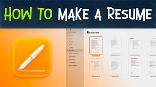 How To Make a Resume in Apple Pages on Mac [upl. by Meyeroff]