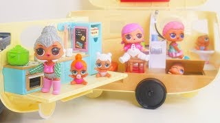 LOL Surprise Dolls  Lil Sisters Camping in Camper [upl. by Kimble]