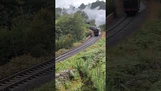 Black 5 5428 Eric Treacy storming up Goathland bank NYMR train steamtrain nymr [upl. by Ahseiyn]